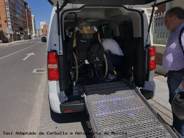 Taxi accesible de Aeropuerto de Murcia a Carballo